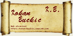 Kokan Buckić vizit kartica